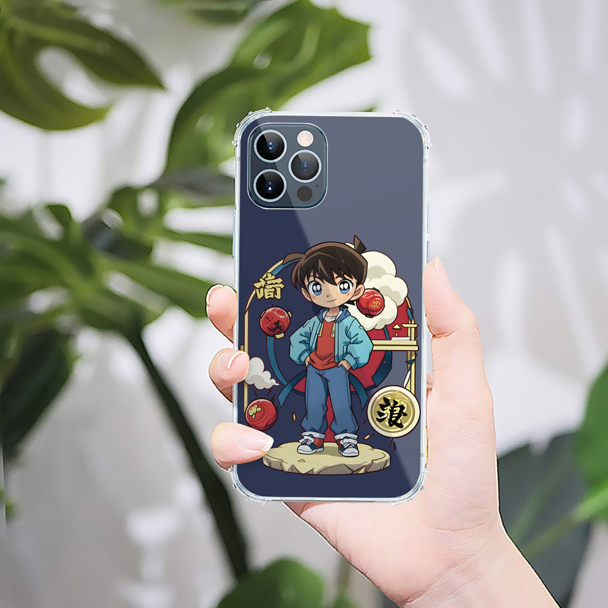 （画像用） 名探偵コナン 江戸川 コナン Detective Conan Conan Edogawa 【iPhone 12シリーズ対応】透明スマホケース（クリアソフトケース）